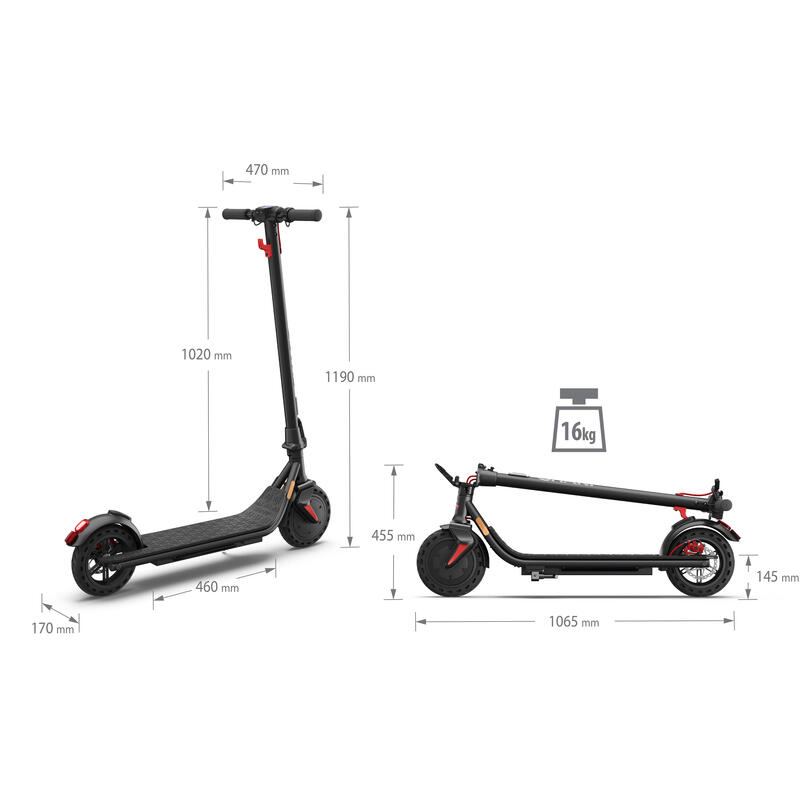 Sharp KS1AEU-B e-Scooter - 8.5 inch - ingebouwd display - appbediening