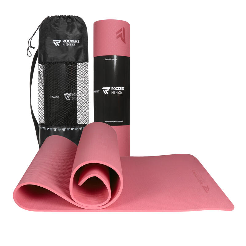 Tappetino yoga - Tappetino fitness antiscivolo - Tappetino sportivo spesso -Rosa