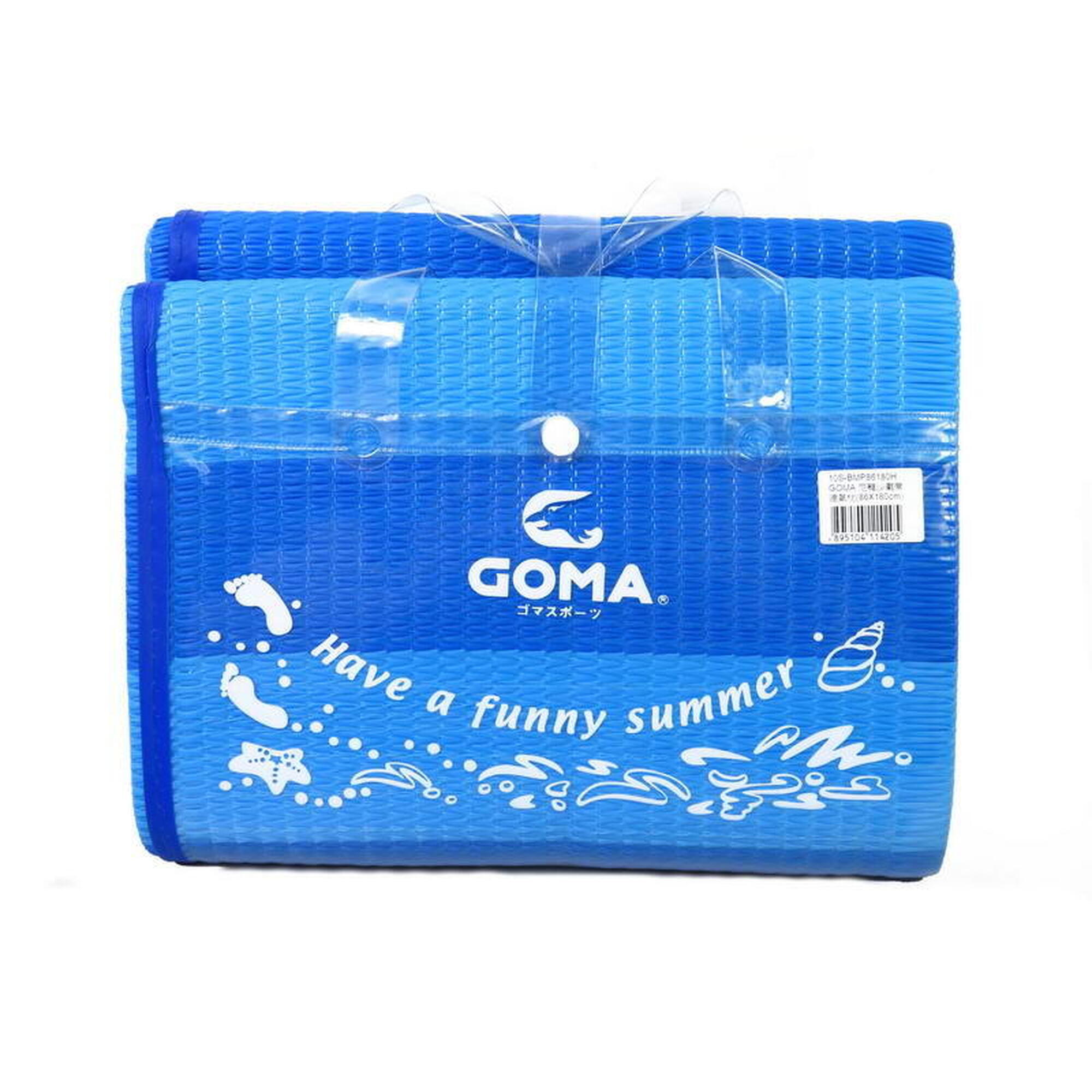 Beach Mat Single with Inflatable Pillow 86x180cm - Blue