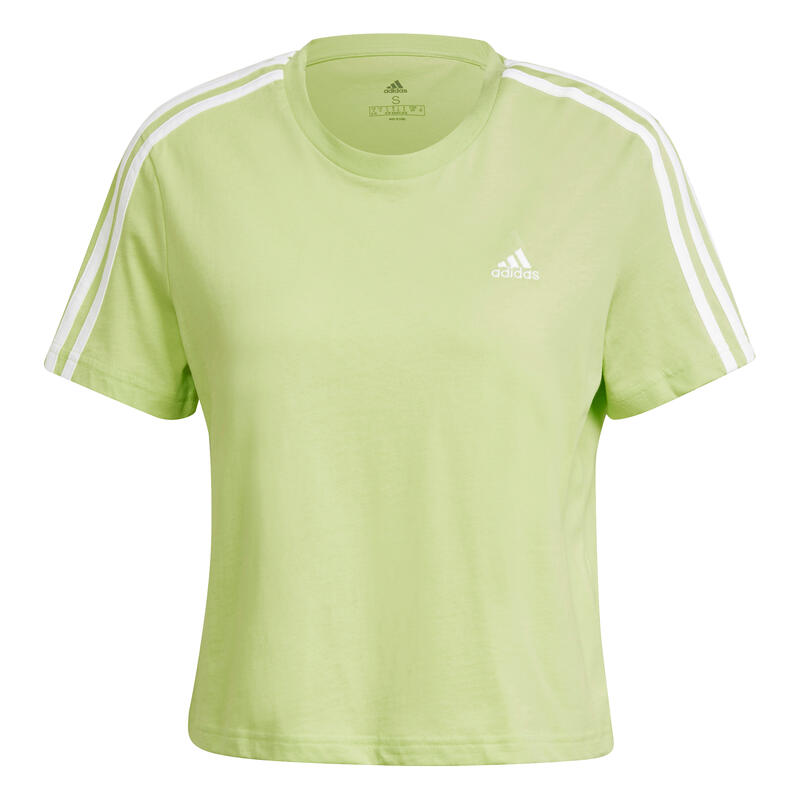 Dames-T-shirt adidas Essentials Loose 3-Stripes Cropped