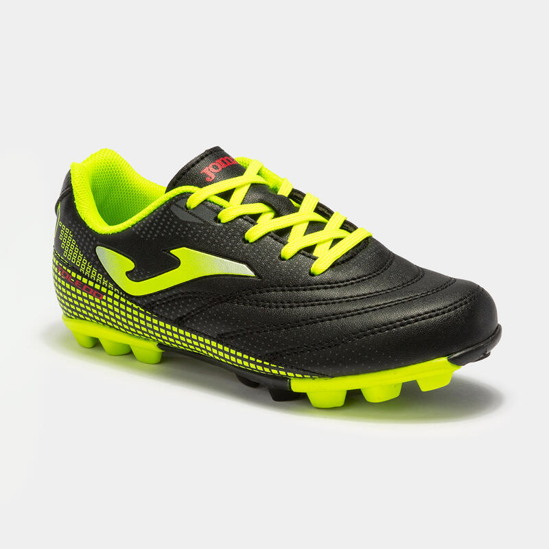 Botas fútbol Niños Joma Toledo jr 22 hg negro amarillo flúor