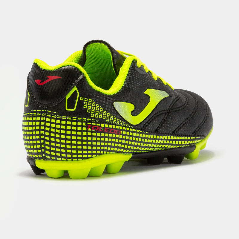 Botas fútbol Niños Joma Toledo jr 22 hg negro amarillo flúor