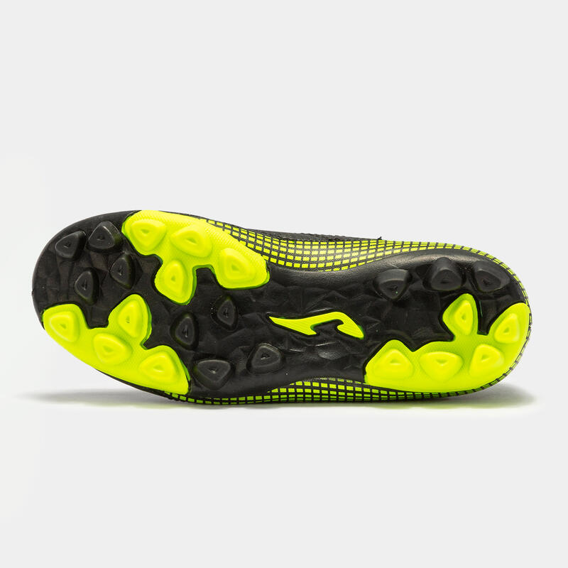 Botas fútbol Niños Joma Toledo jr 22 hg negro amarillo flúor