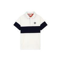 Polo Roland-Garros en coton avec bande garçon - écru