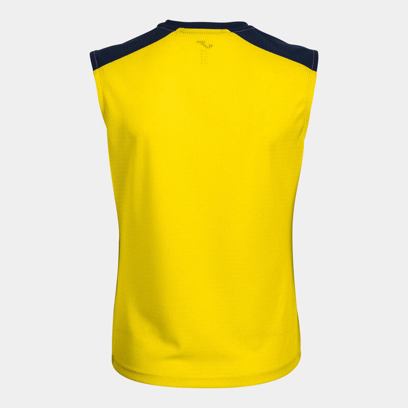 T-shirt de alça Mulher Joma Eco championship amarelo azul marinho