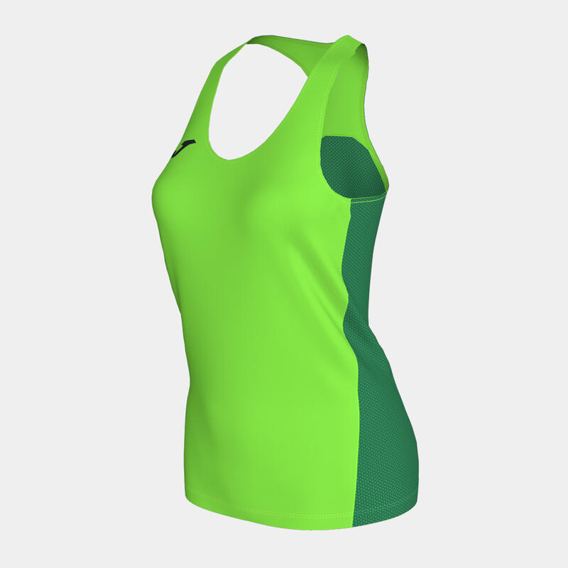 T-shirt de alça running Mulher Joma R-winner verde fluorescente