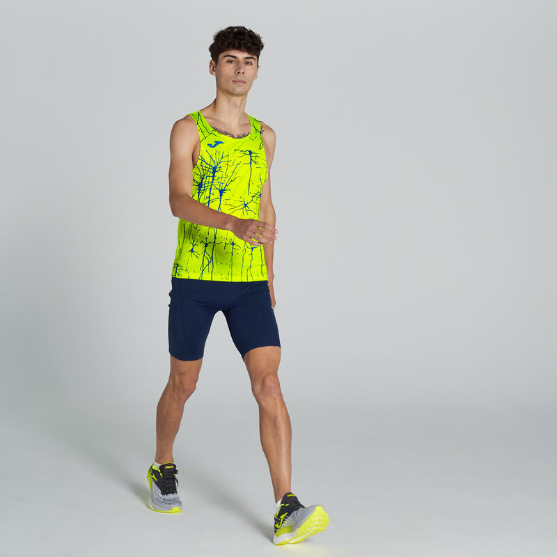 T-shirt de alça running Homem Joma Elite ix amarelo fluorescente
