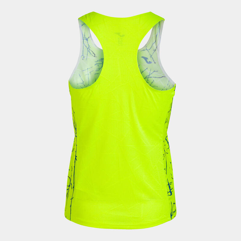 Camiseta tirantes running Mujer Joma Elite ix amarillo flúor