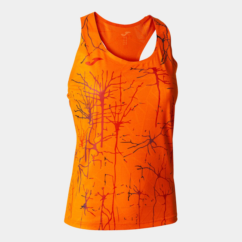 Camiseta tirantes running Mujer Joma Elite ix naranja