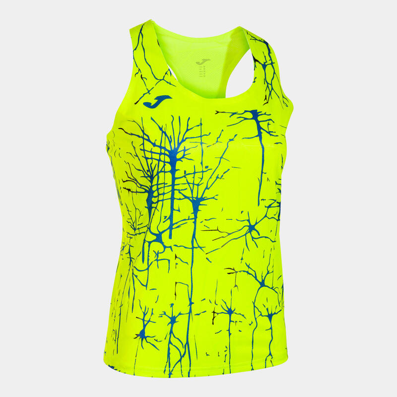 T-shirt de alça running Mulher Joma Elite ix amarelo fluorescente