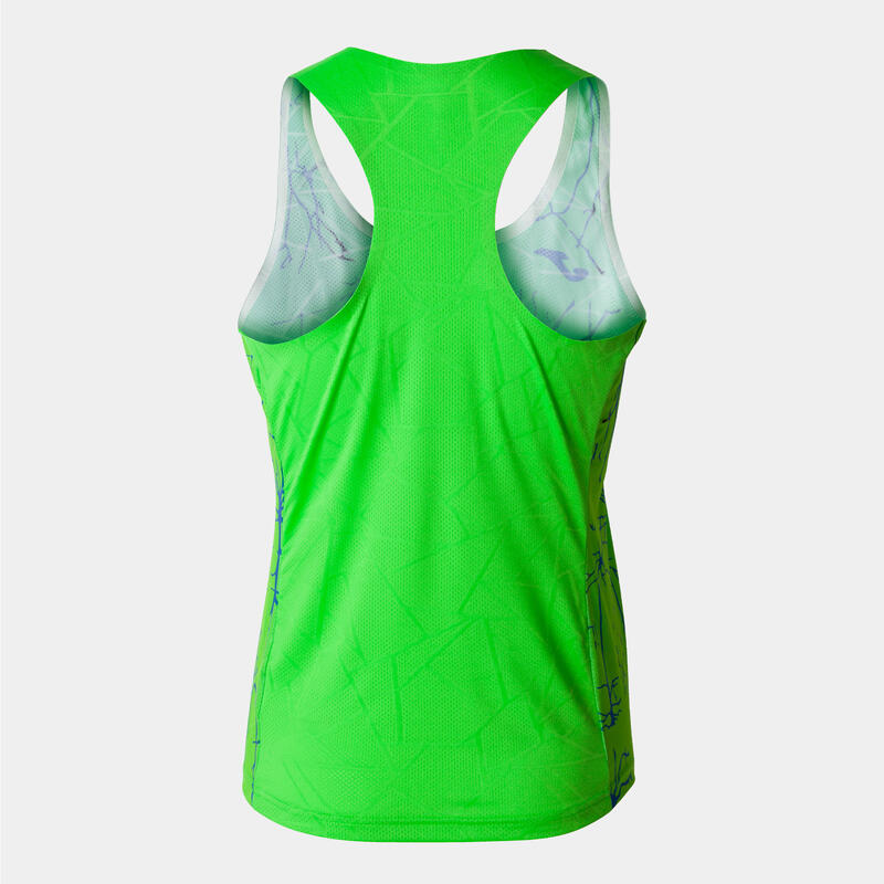 T-shirt de alça running Mulher Joma Elite ix verde fluorescente