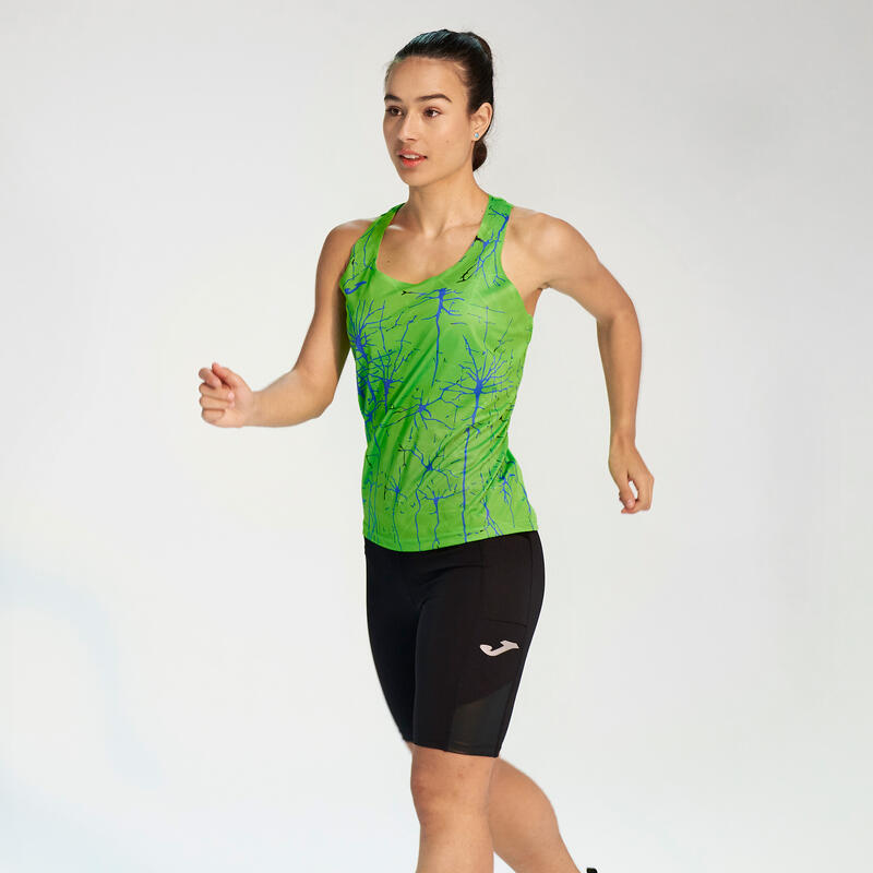 T-shirt de alça running Menina Joma Elite ix verde fluorescente