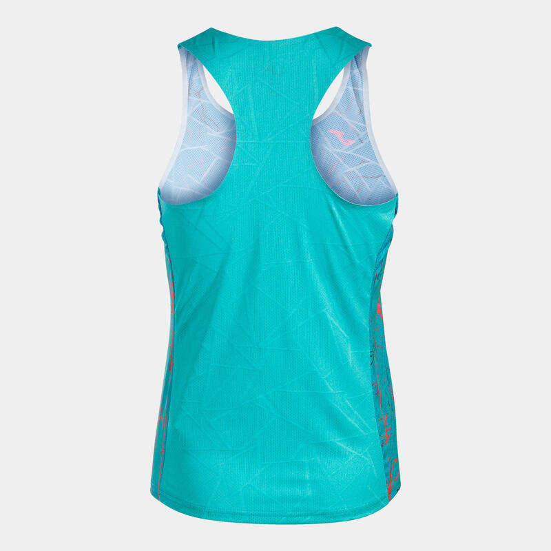 Camiseta tirantes running Mujer Joma Elite ix turquesa