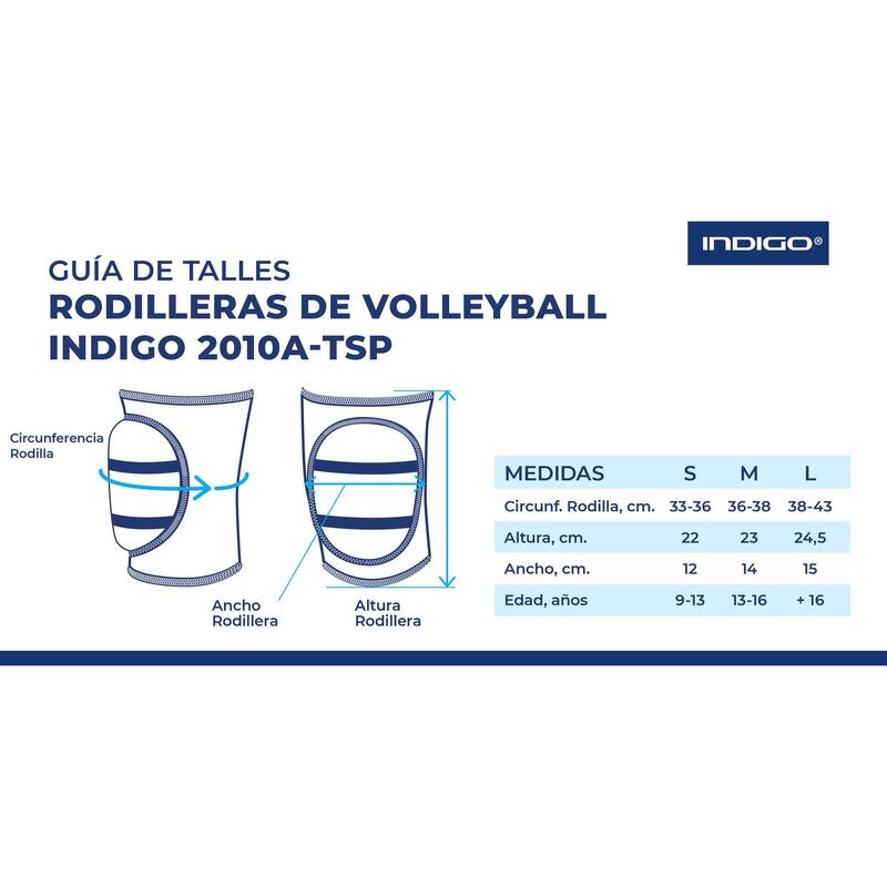 Rodillera Acolchada para Volleyball INDIGO Talle S Azul