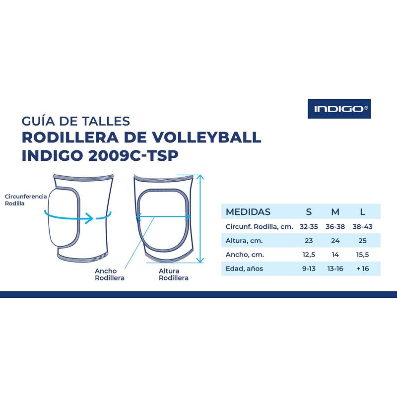Rodillera Acolchada para Volleyball INDIGO Talle L Negro