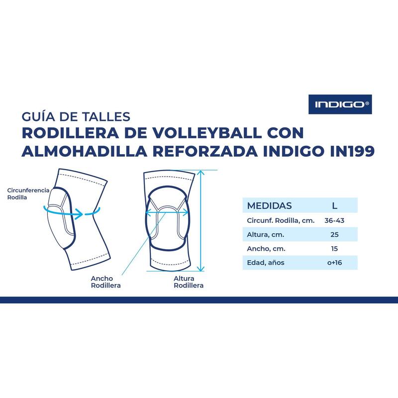 Rodilleras para Volleyball con Almohadilla Reforzada INDIGO Negro