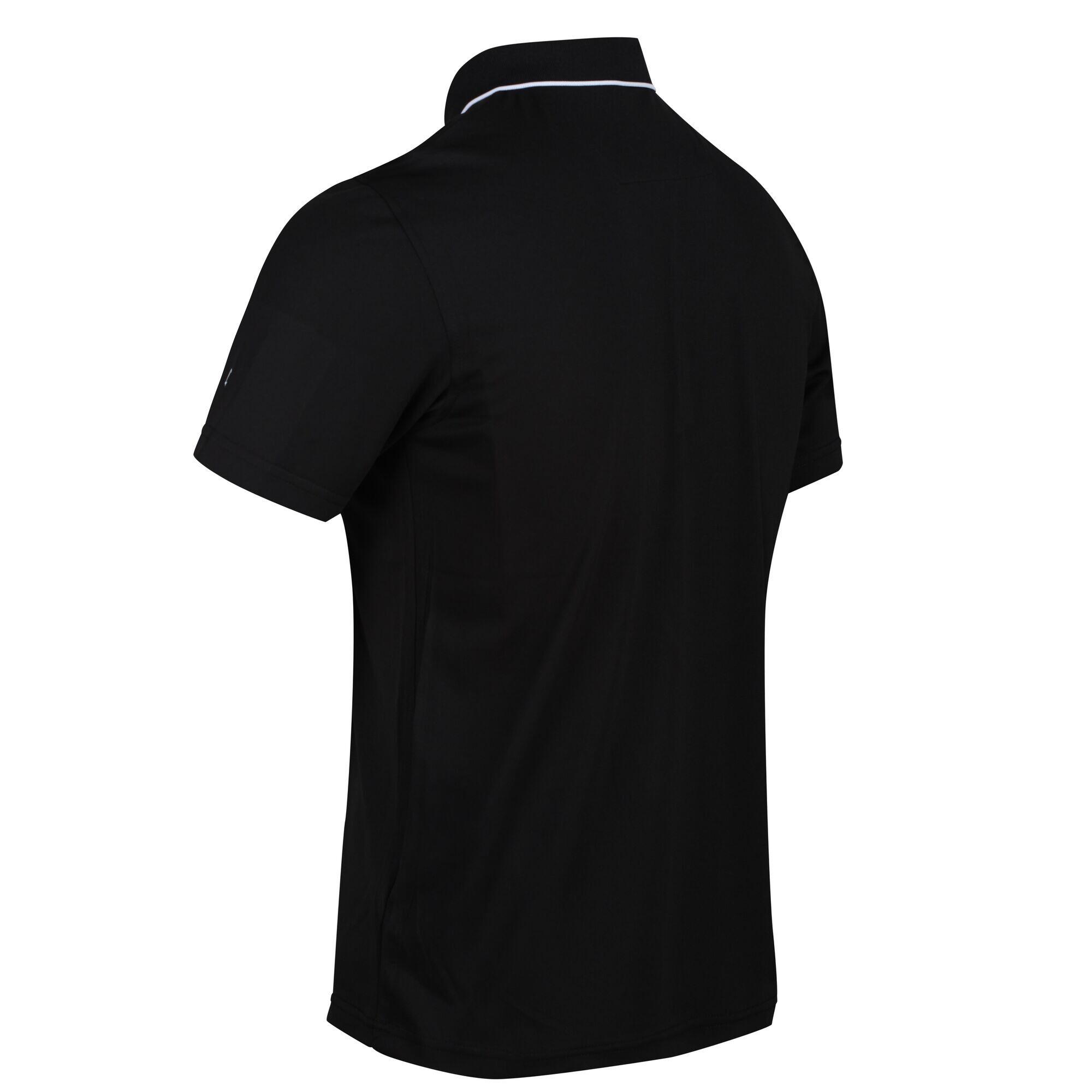 Maverik V Men's Fitness Short Sleeve Polo Shirt - Black 7/7