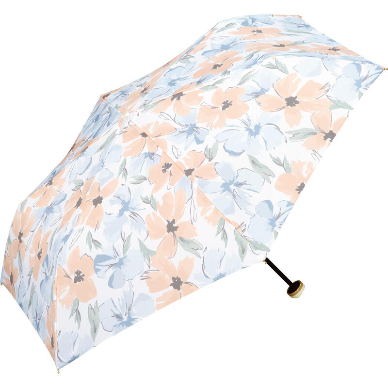 Flower Wall Mini Anti UV Shrinkable Umbrella - Orange