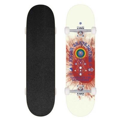 ARBOR Experience Whiskey 8.25 Multi Complete Skateboard - Red/White