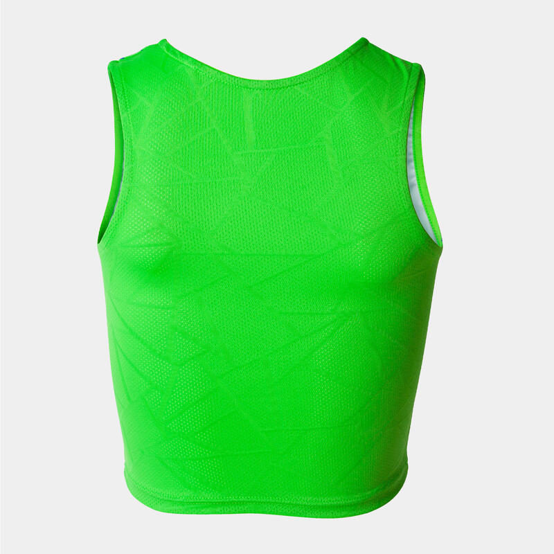 Top running Mulher Joma Elite ix verde fluorescente