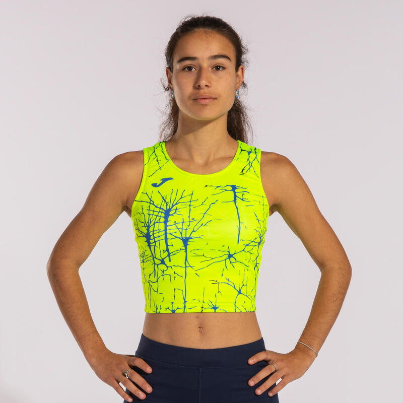 Top Running Mujer Joma Elite IX Amarillo Flúor