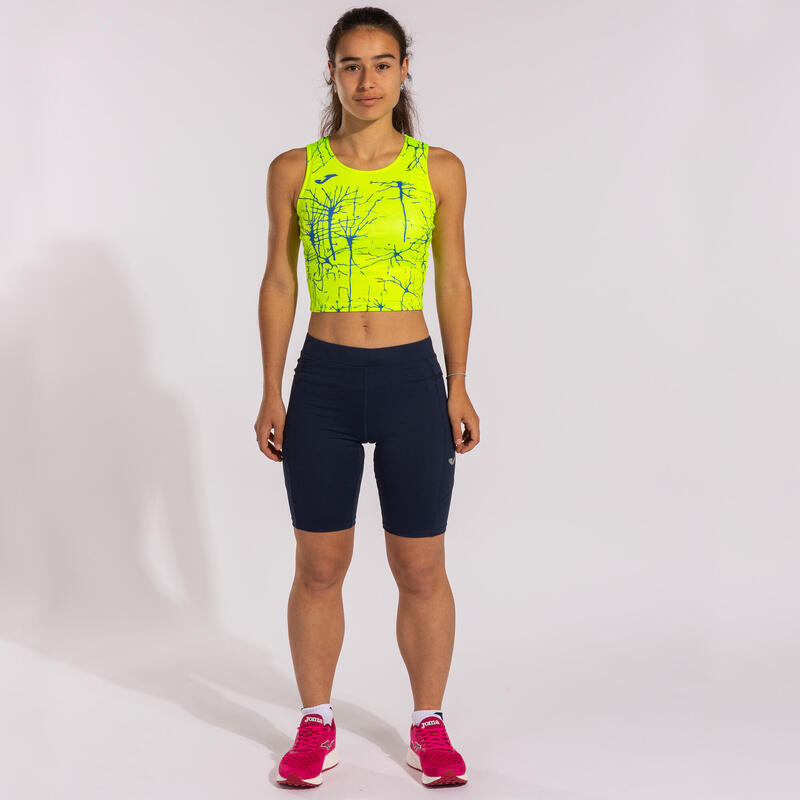Top running Menina Joma Elite ix amarelo fluorescente