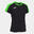 Maillot manches courtes Femme Joma Eco championship noir vert fluo