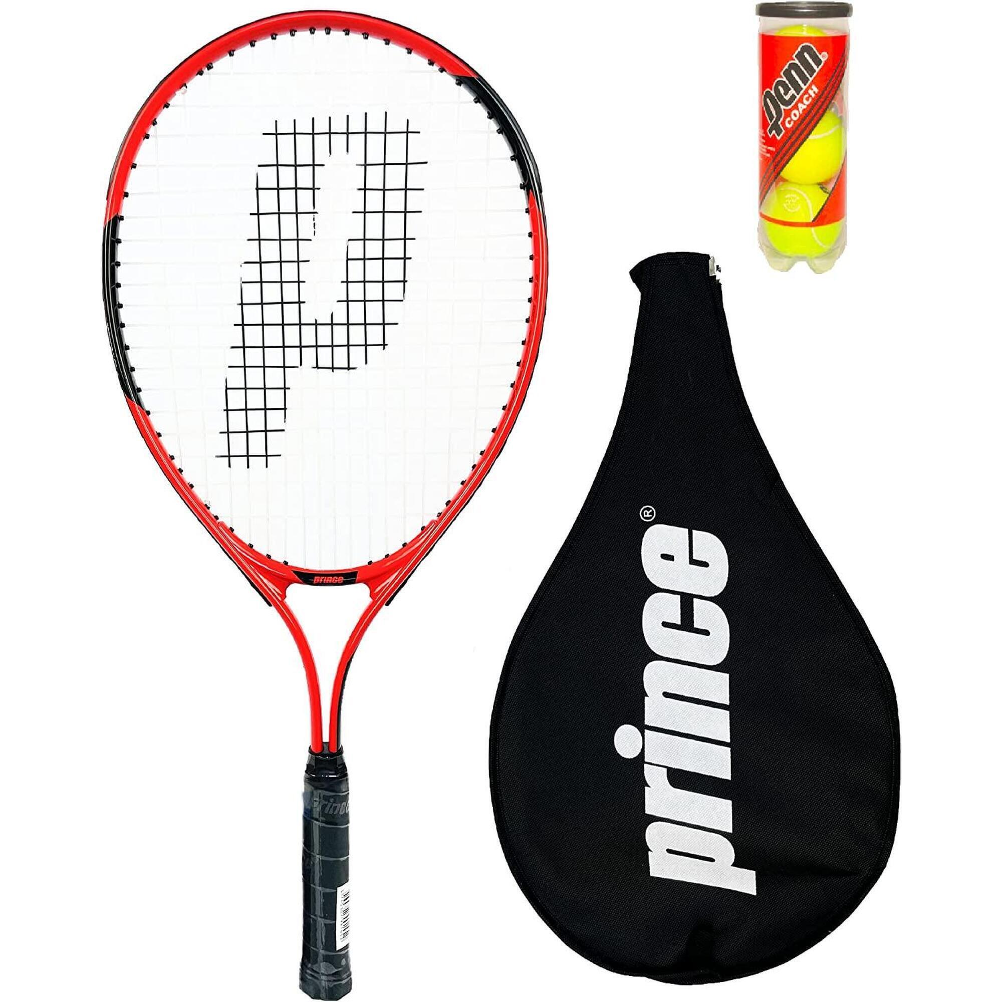 Prince Power Warrior 25" Junior Tennis Racket, Cover & 3 Tennis Balls 1/1