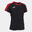 Maillot manches courtes Femme Joma Eco championship noir rouge