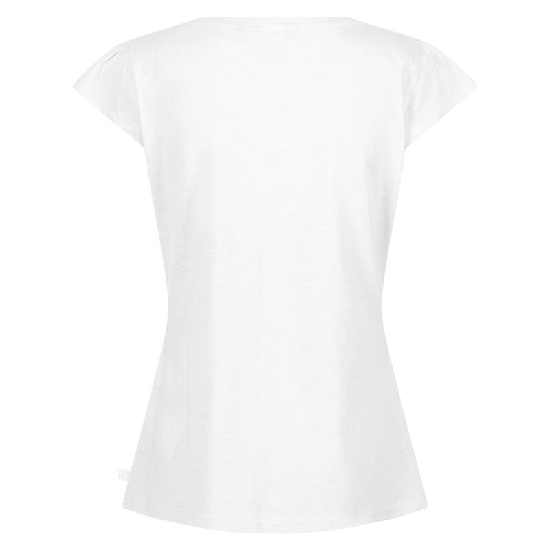 T-Shirt Decote em V Francine Mulher Branco