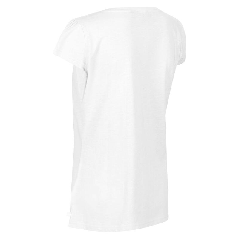 T-Shirt Decote em V Francine Mulher Branco