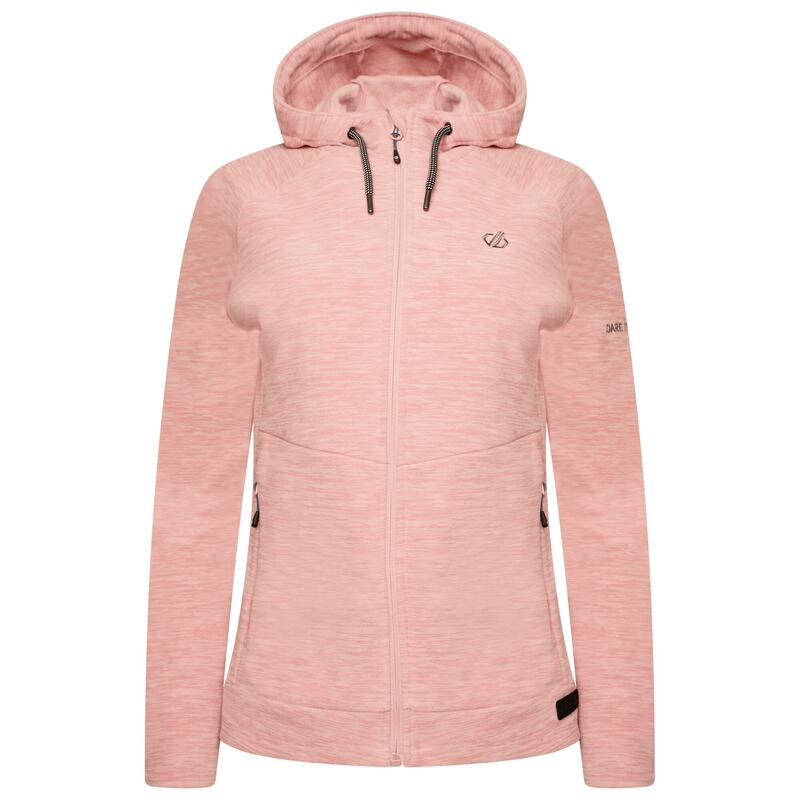 Womens/Ladies Out & Out Marl Full Zip Fleece Jacket (Powder Pink)