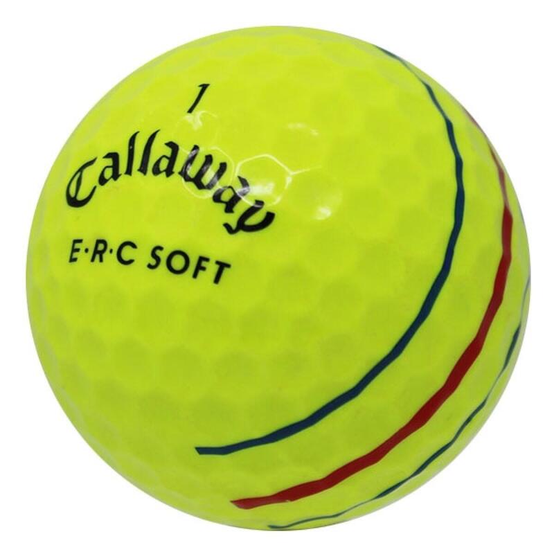 ERC SOFT 三軌三線瞄準高爾夫球 (十二粒) - 黃色