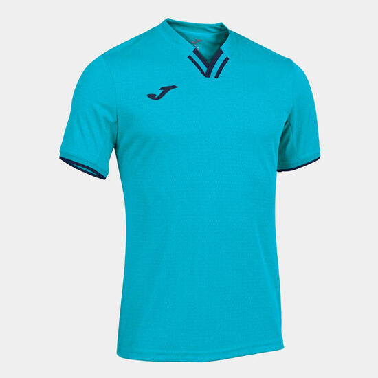 Maillot Manches Courtes Football Enfants Joma Toletum IV Turquoise Fluo