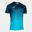 Maillot manches courtes Garçon Joma Tiger iv turquoise fluo bleu marine