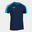 Maillot manches courtes Homme Joma Eco championship bleu marine turquoise fluo