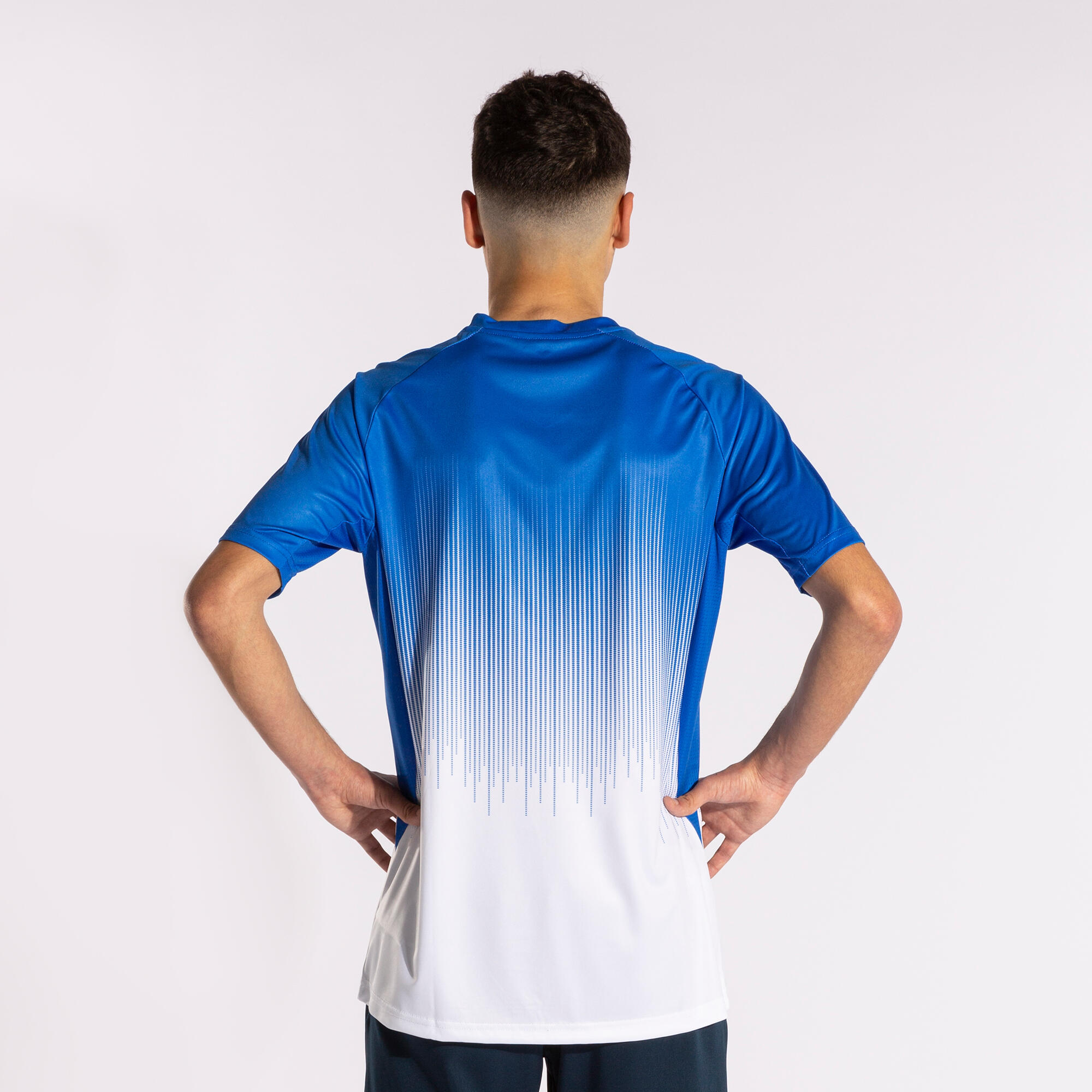 Camiseta Manga Corta Fútbol Hombre Joma Tiger IV Blanco 3/5