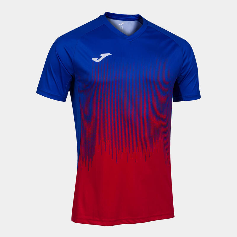 Maillot manches courtes Homme Joma Tiger iv rouge bleu roi