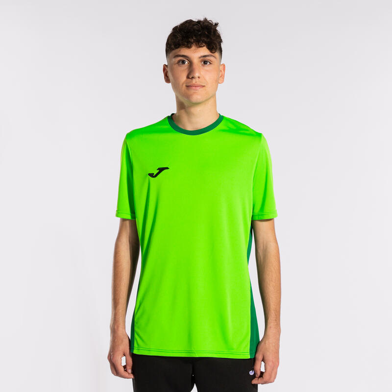 T-shirt manga curta futebol Homem Joma Winner ii verde fluorescente