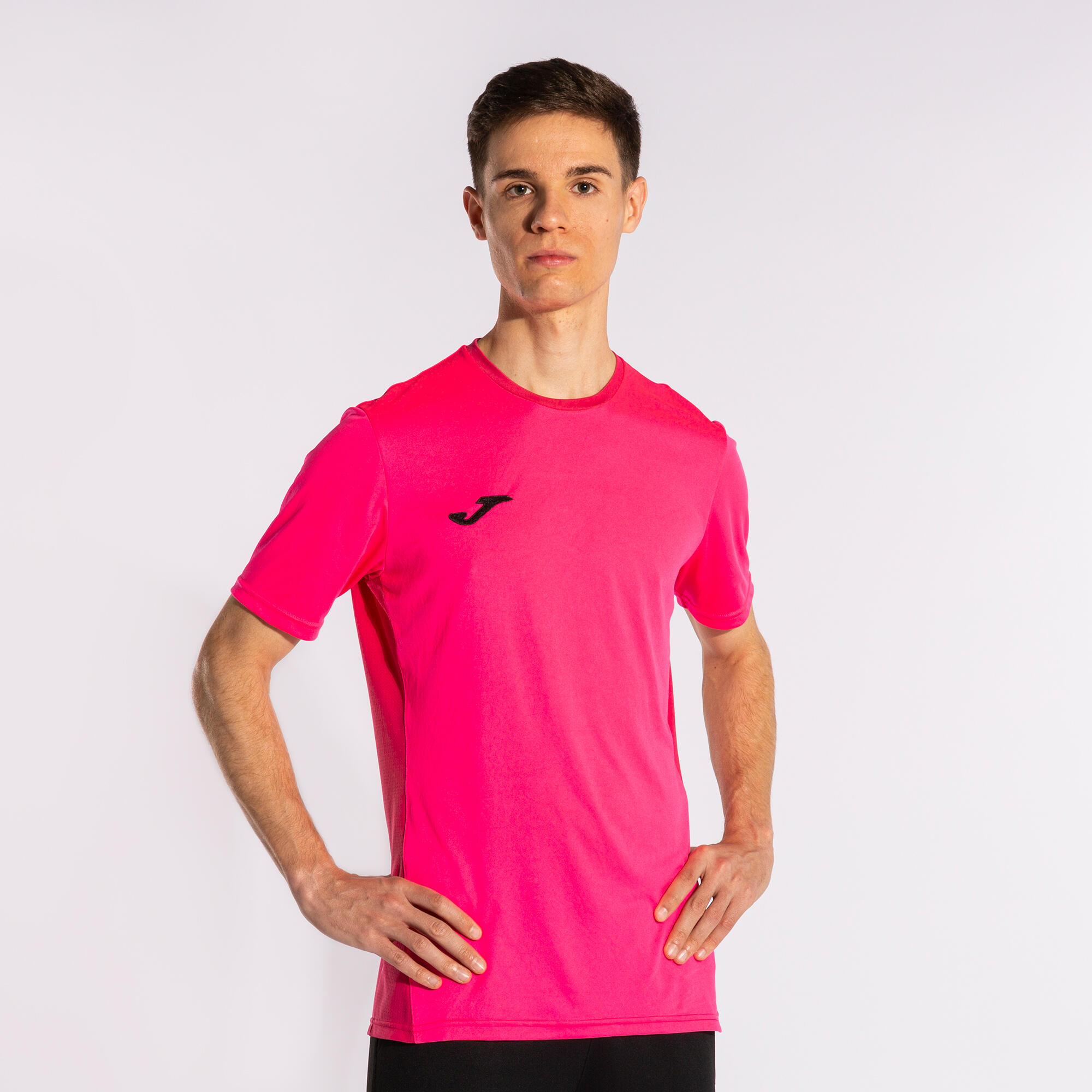 Maillot Manches Courtes Football Enfants Joma Winner II Rose Fluo 2/5