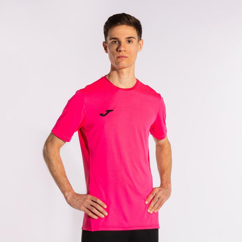 Camiseta Manga Corta Fútbol Hombre Joma Winner II Rosa Flúor