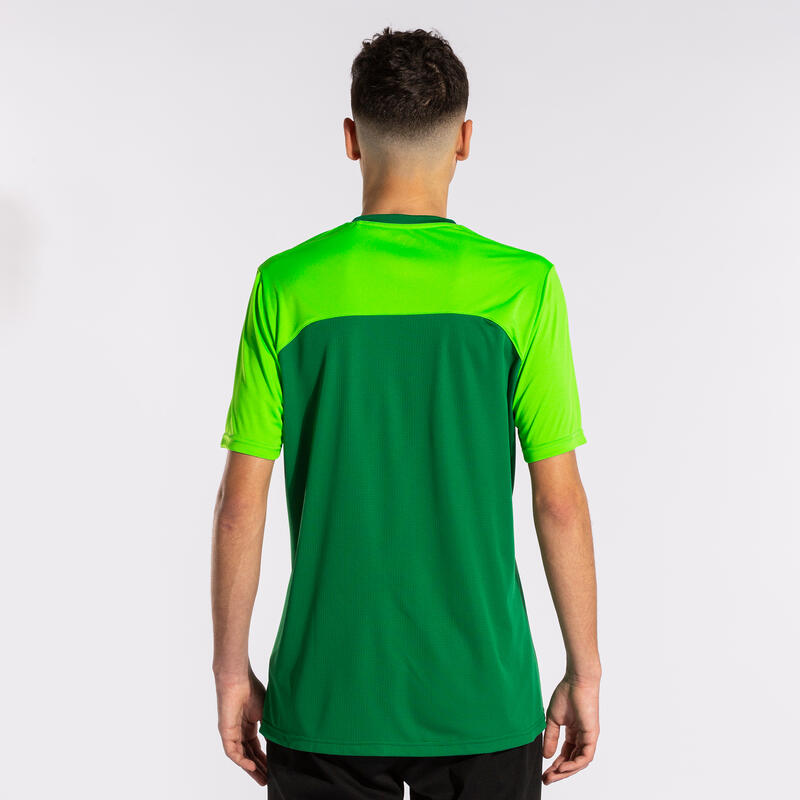 T-shirt manga curta futebol Homem Joma Winner ii verde fluorescente
