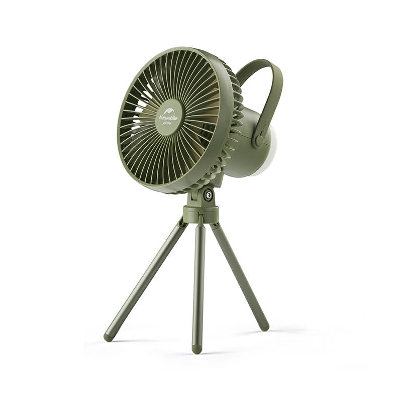Outdoor Portable Five-leaf Fan (With Lighting Function) - Green