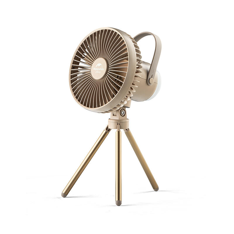 Outdoor Portable Five-leaf Fan (With Lighting Function) - Khaki