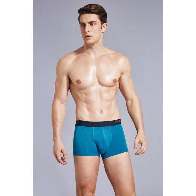 Men's Seamless Sports Boxer- Blue