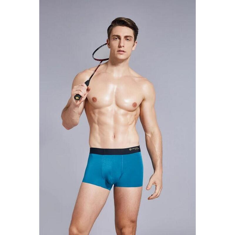 Men's Seamless Sports Boxer- Blue