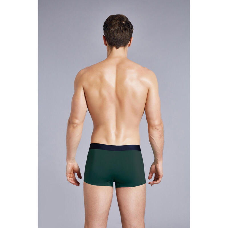 Men's Seamless Sports Boxer- Dark Green