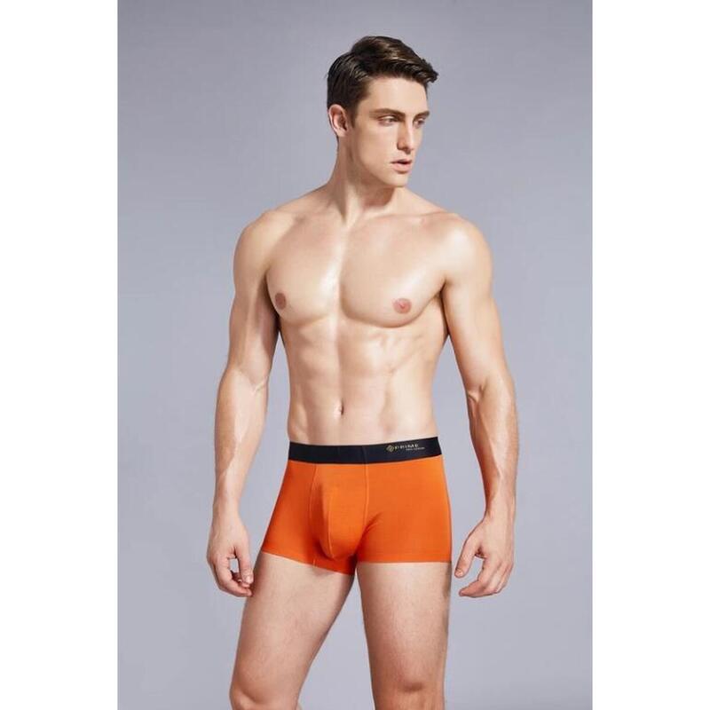 Men's Seamless Sports Boxer- Orange