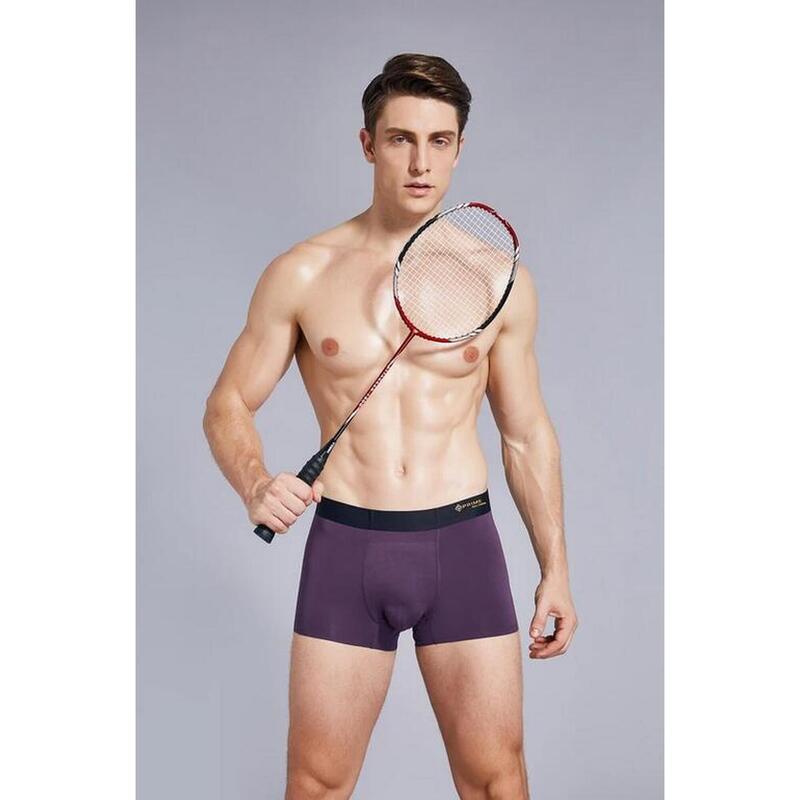 男士無縫設計運動內褲 - 深紫色