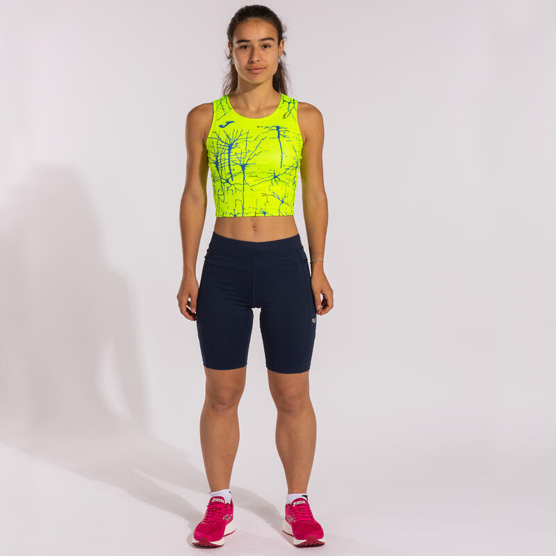 Top Running Mujer Joma Elite IX Amarillo Flúor